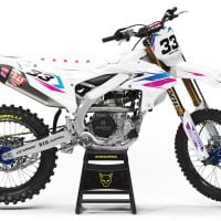 Yamaha Dirt Bike Graphics Kit Glitch Blue Pink