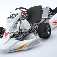 Custom Go Kart Graphics Kit Glitch White Red