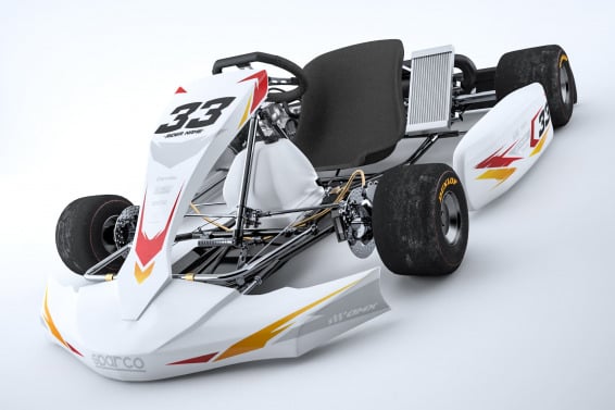 Custom Go Kart Graphics Kit Glitch White Red