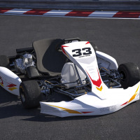 Custom Go Kart Graphics Kit Glitch White Red Promo