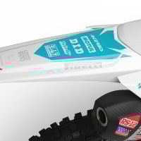 Honda Dirt Bike Graphics Kit Glitch Purple Teal Rear