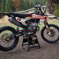 KTM Retro Dirt Bike Graphics Kit Redline Beige Promo