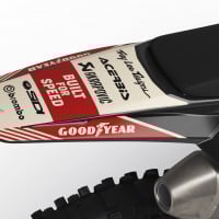 KTM Retro Dirt Bike Graphics Kit Redline Beige Tail