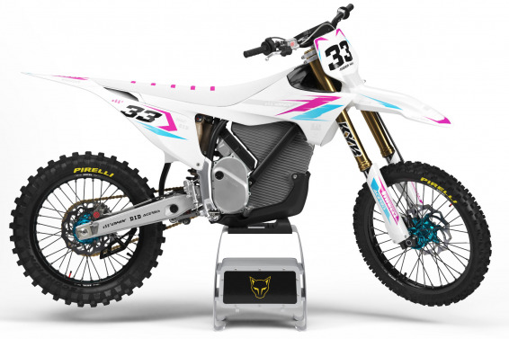 Stark Varg Dirt Bike Graphics Kit Glitch Pink Blue