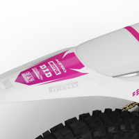 Stark Varg Dirt Bike Graphics Kit Glitch Pink Blue Rear