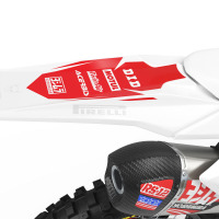 Suzuki Dirt Bike Graphics Kit Glitch Red Blue Rear