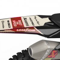 Suzuki Retro Dirt Bike Graphics Kit Redline Beige Tail