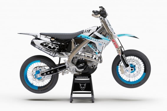 TM Racing Dirt Bike Graphics Kit Hangout Blue