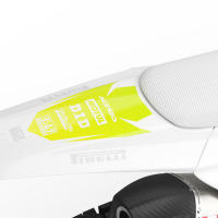 Triumph Dirt Bike Graphics Kit Glitch Lime Blue Rear