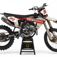 Triumph Retro Dirt Bike Graphics Kit Redline Beige