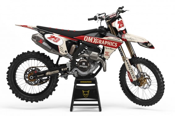 Triumph Retro Dirt Bike Graphics Kit Redline Beige