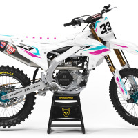 Yamaha Dirt Bike Graphics Kit Glitch Teal Pink