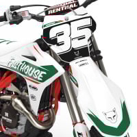 MX Graphics Kit for GasGas Dirt Bike Dagger White Front