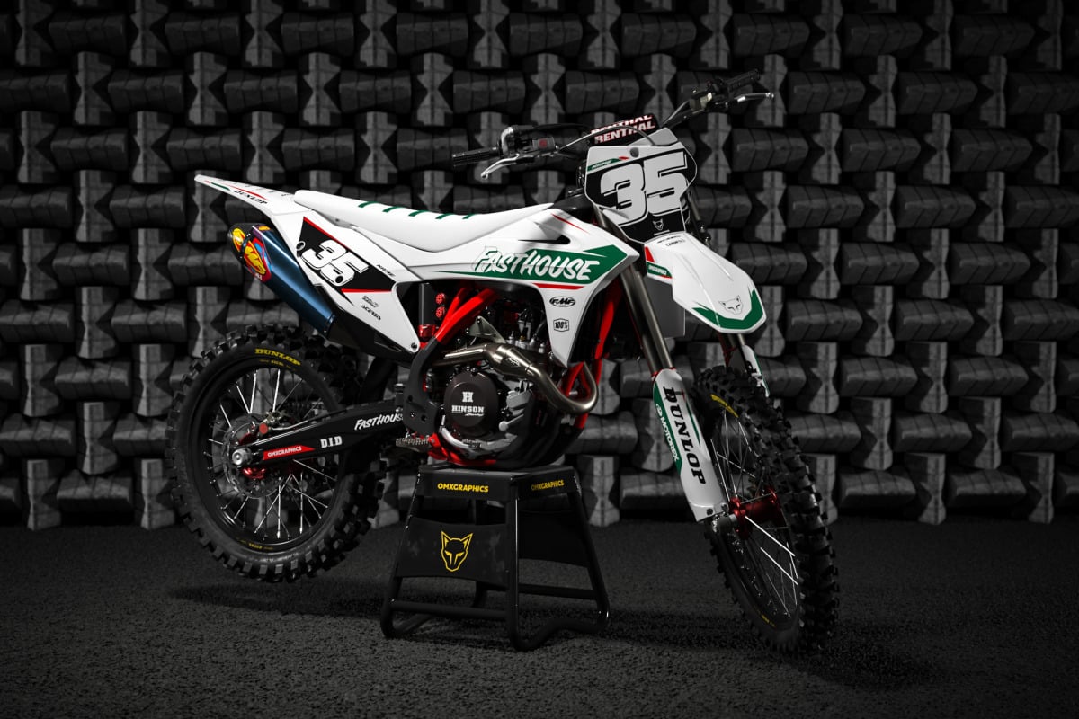 MX Graphics Kit for GasGas Dirt Bike Dagger White Image