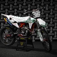 MX Graphics Kit for GasGas Dirt Bike Dagger White Image