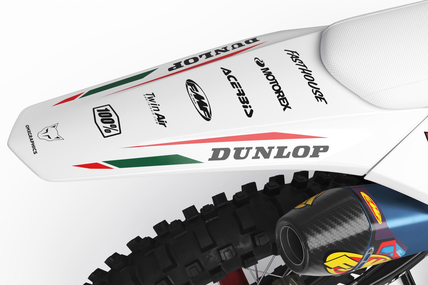 MX-Graphics-Kit-for-GasGas-Dirt-Bike-Dagger-White-Tail MX Graphics Kit for GasGas Dirt Bike Dagger White Tail