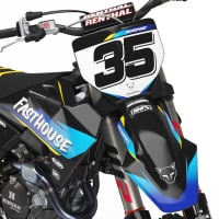 MX Graphics Kit for Husqvarna Dirt Bike Dagger Front