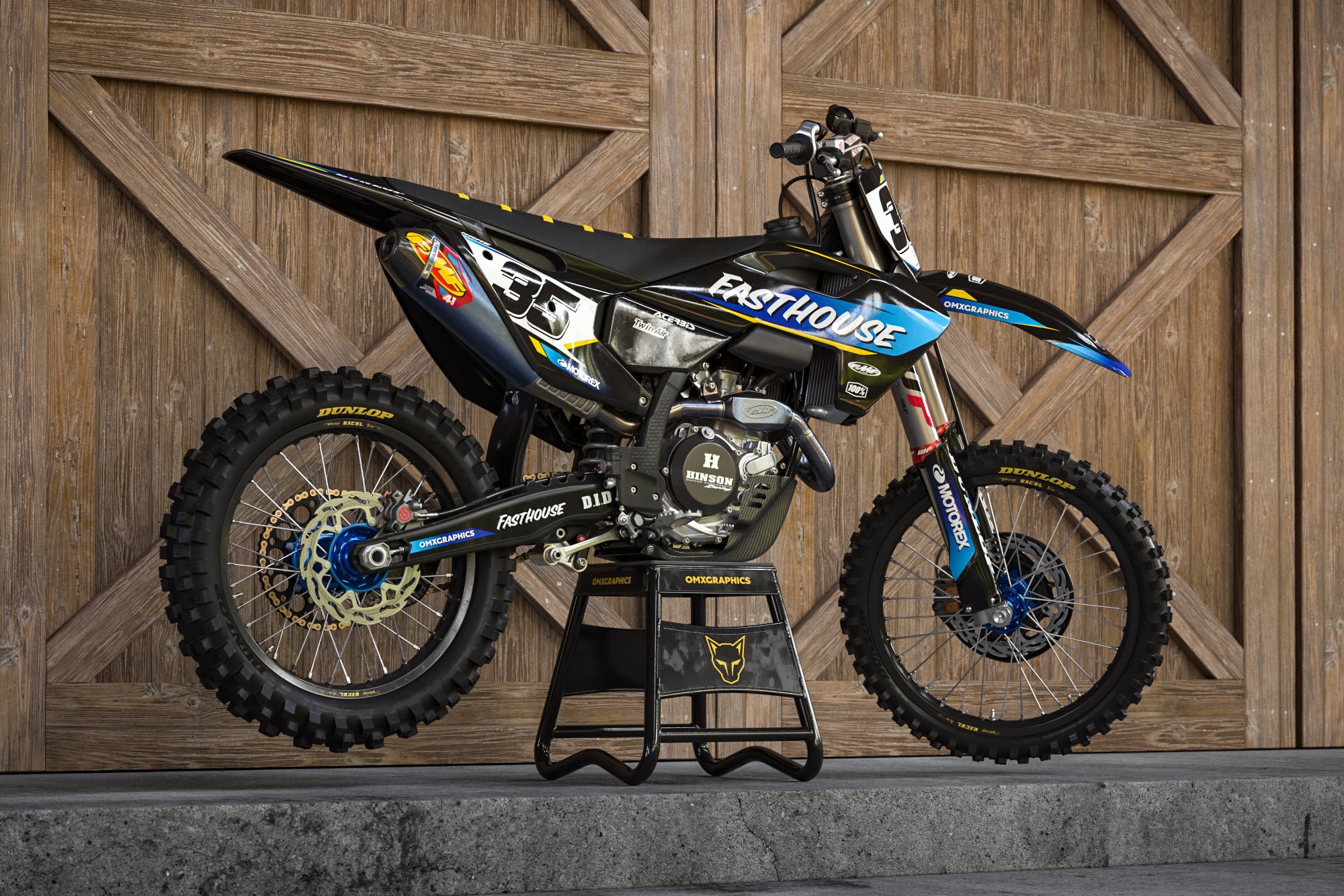 MX Graphics Kit for Husqvarna Dirt Bike Dagger Image
