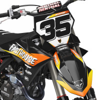 MX Graphics Kit for KTM Dirt Bike Dagger Front
