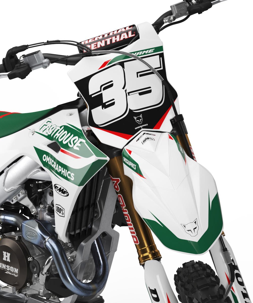 MX-Graphics-Kit-for-Kawasaki-Dirt-Bike-Dagger-White-Front MX Graphics Kit for Kawasaki Dirt Bike Dagger White Front