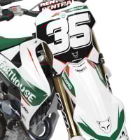 MX Graphics Kit for Triumph Dirt Bike Dagger White Front