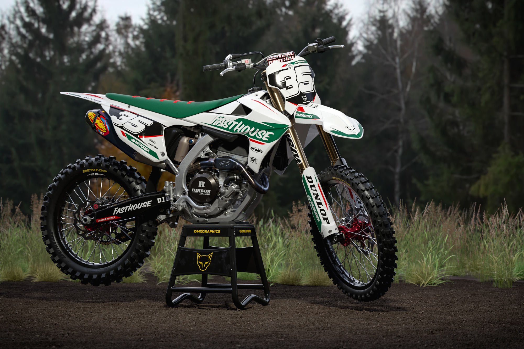 MX Graphics Kit for Triumph Dirt Bike Dagger White Image