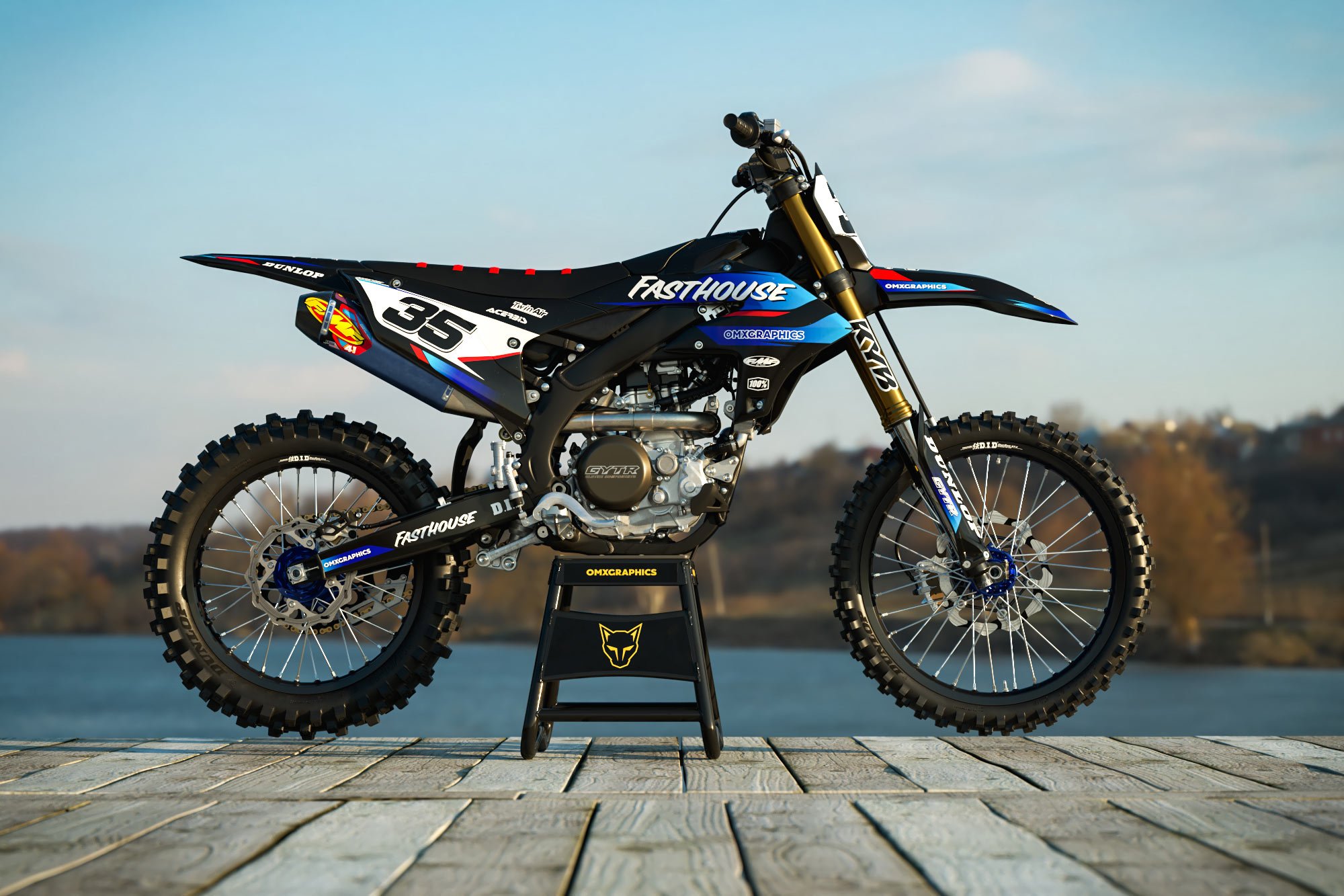 MX Graphics Kit for Yamaha Dirt Bike Dagger Image