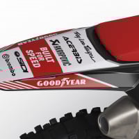 Retro Mx Graphics Kit for KTM Dirt Bike Redline Grey Tail