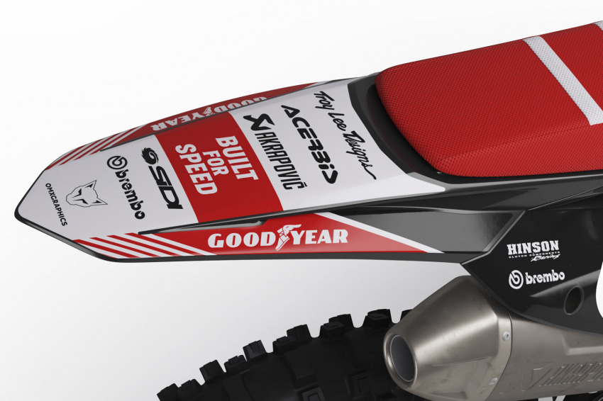 Retro Mx Graphics Kit for KTM Dirt Bike Redline Grey Tail