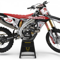 Retro Mx Graphics Kit for Suzuki Dirt Bike Redline Grey