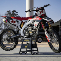 Retro Mx Graphics Kit for Suzuki Dirt Bike Redline Grey Promo