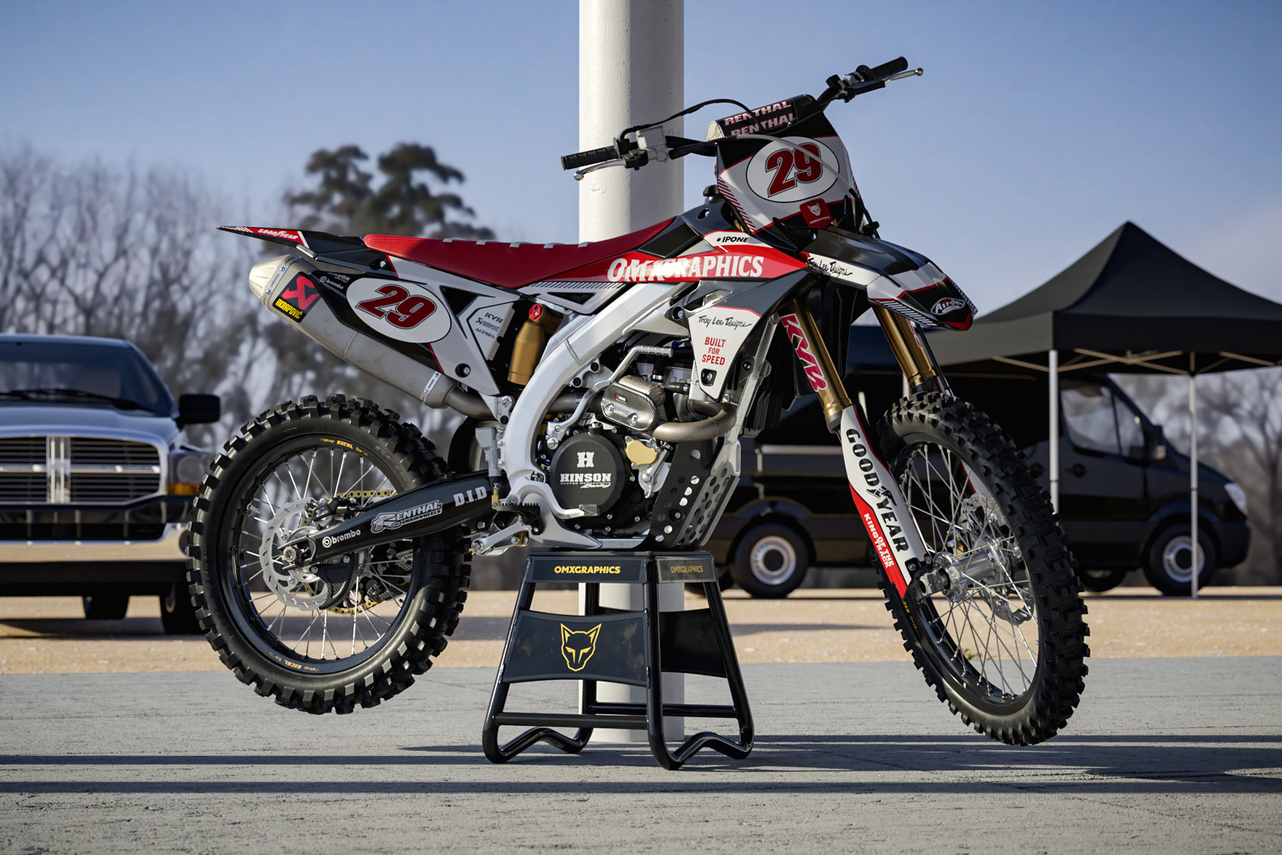 Retro Mx Graphics Kit for Suzuki Dirt Bike Redline Grey Promo
