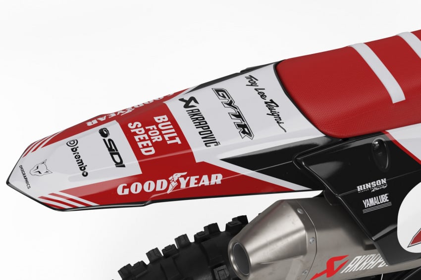 Retro Mx Graphics Kit for Yamaha Dirt Bike Redline Grey Tail