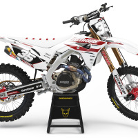MX Graphics Kit for Honda Dirt Bike Dagger White