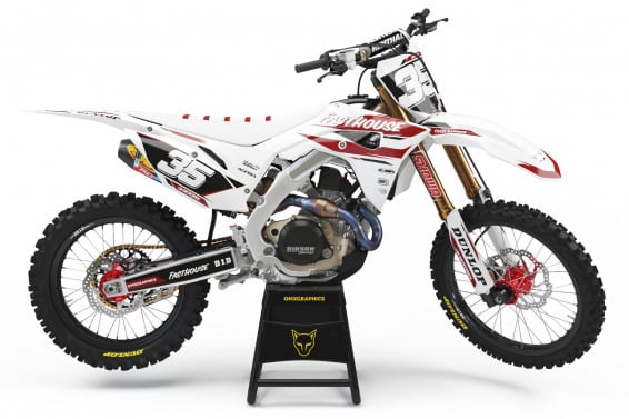 MX Graphics Kit for Honda Dirt Bike Dagger White