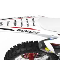 MX Graphics Kit for Honda Dirt Bike Dagger White Back