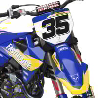 MX Graphics Kit for Husqvarna Dirt Bike Dagger Blue Front