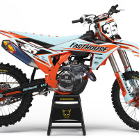 MX Graphics Kit for KTM Dirt Bike Dagger Blue