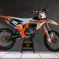 MX Graphics Kit for KTM Dirt Bike Dagger Blue Image