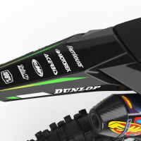 MX Graphics Kit for Kawasaki Dirt Bike Dagger Back