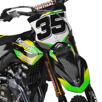 MX Graphics Kit for Kawasaki Dirt Bike Dagger Front