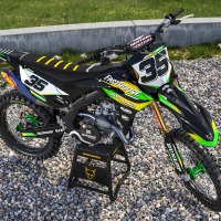 MX Graphics Kit for Kawasaki Dirt Bike Dagger Image