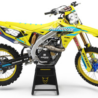 MX Graphics Kit for Suzuki Dirt Bike Dagger Yellow