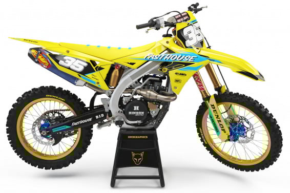 MX Graphics Kit for Suzuki Dirt Bike Dagger Yellow