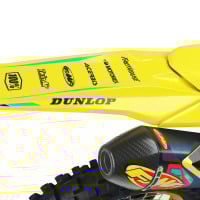 MX Graphics Kit for Suzuki Dirt Bike Dagger Yellow Back