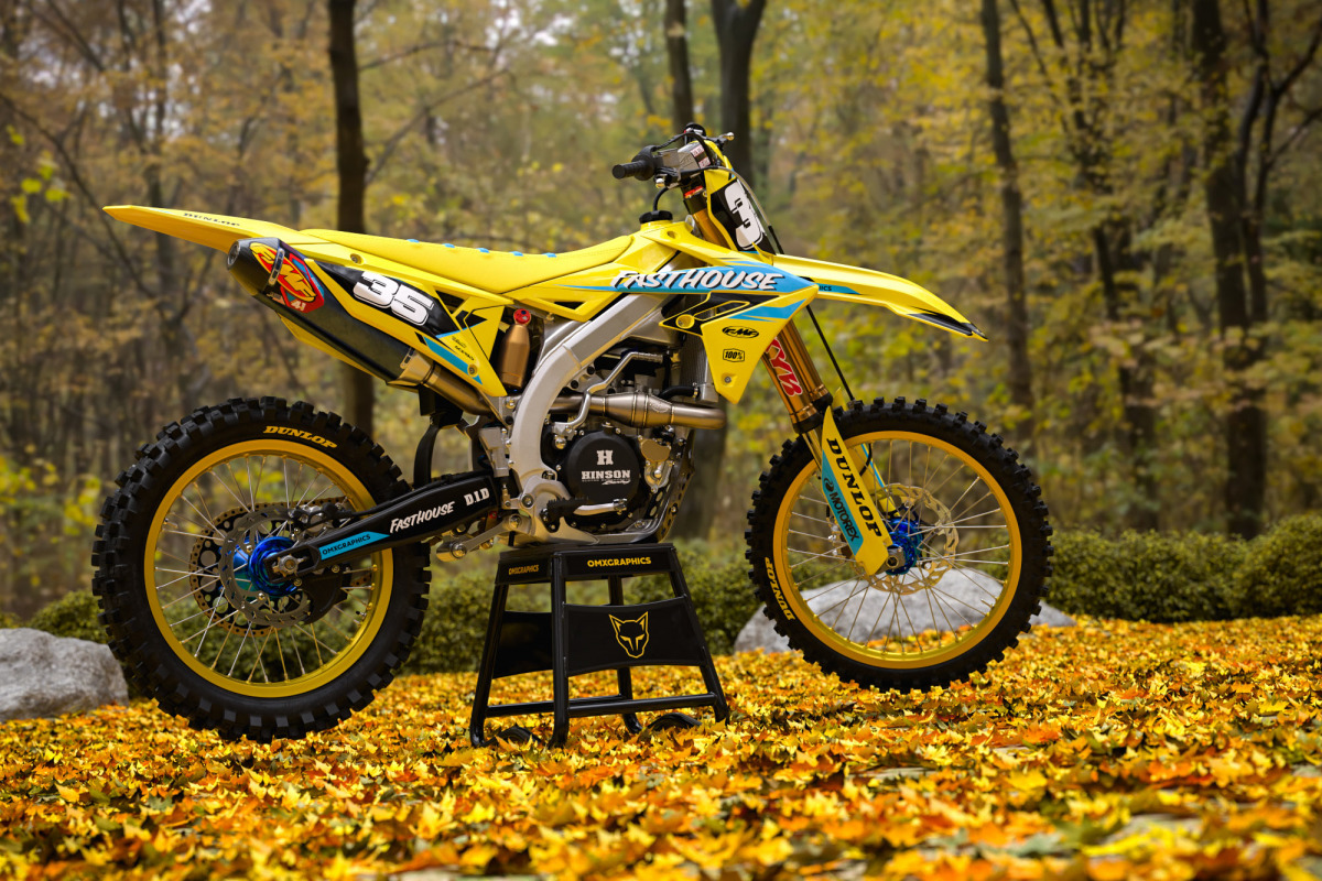 MX Graphics Kit for Suzuki Dirt Bike Dagger Yellow Image