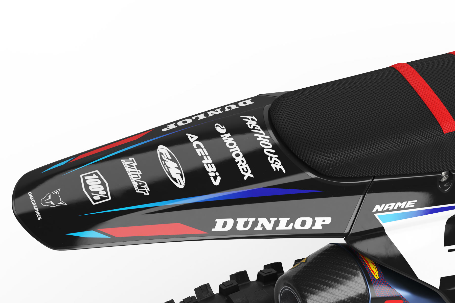 MX Graphics Kit for Triumph Dirt Bike Dagger Back MX Graphics Kit for Triumph Dirt Bike Dagger Back