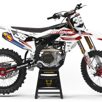 MX Graphics Kit for Yamaha Dirt Bike Dagger White