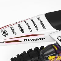 MX Graphics Kit for Yamaha Dirt Bike Dagger White Back