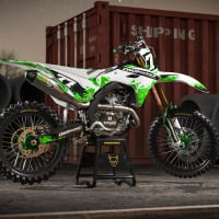 Dirt Bike Graphics For Kawasaki Bike - Crack Promo